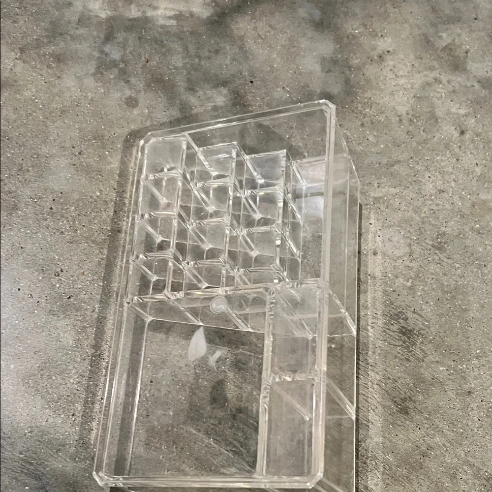 Clear Acrylic Makeup & Desk Organizer - Multi-Compartment Storage